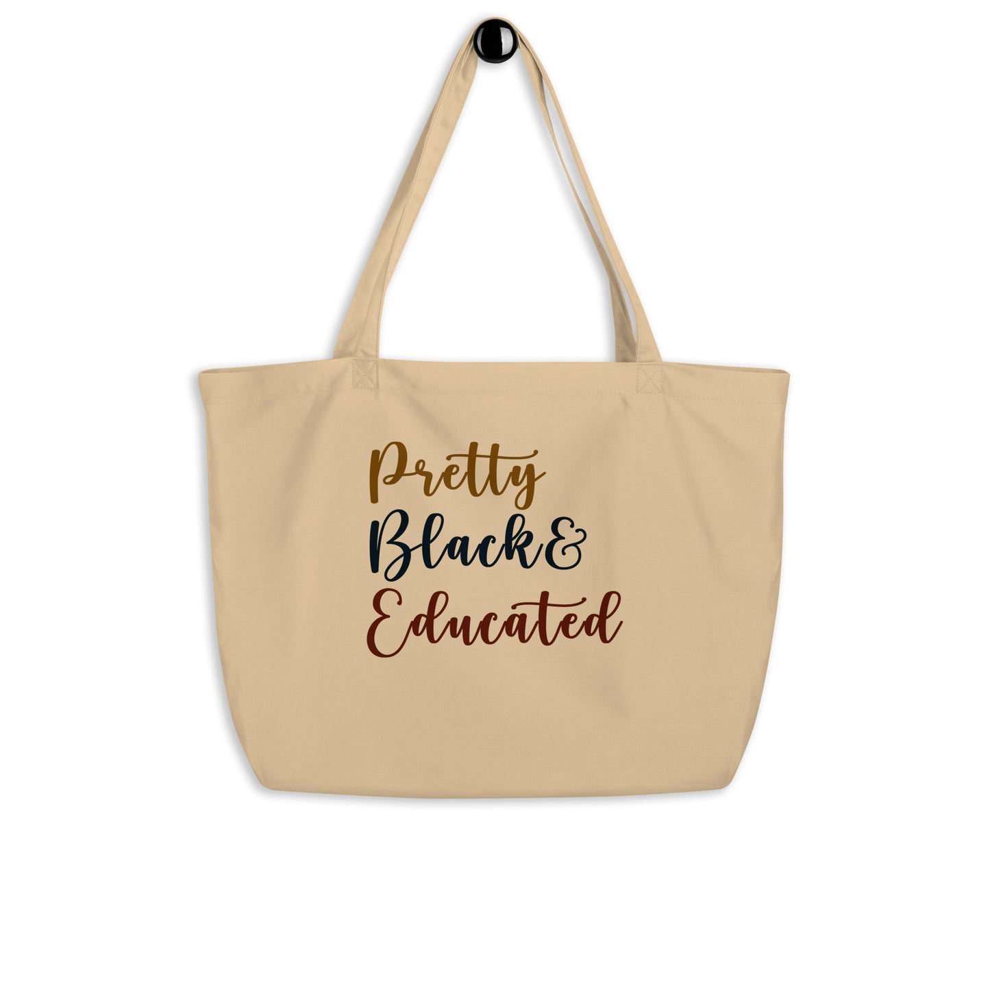 "PB& E" Large organic tote bag