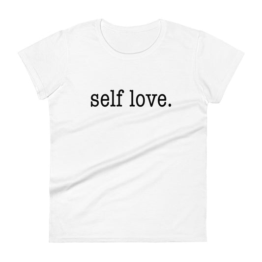 (self-love) Women's short sleeve t-shirt - blk lettering